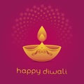 A beautiful and elegant vector design of traditional Diwali lamp.